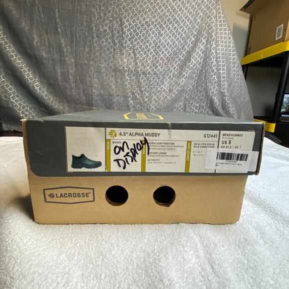 LaCrosse Alpha Muddy Boot Mens 8 Brown 4.5" Waterproof Outdoor Rain Utility Chic - Picture 10 of 10